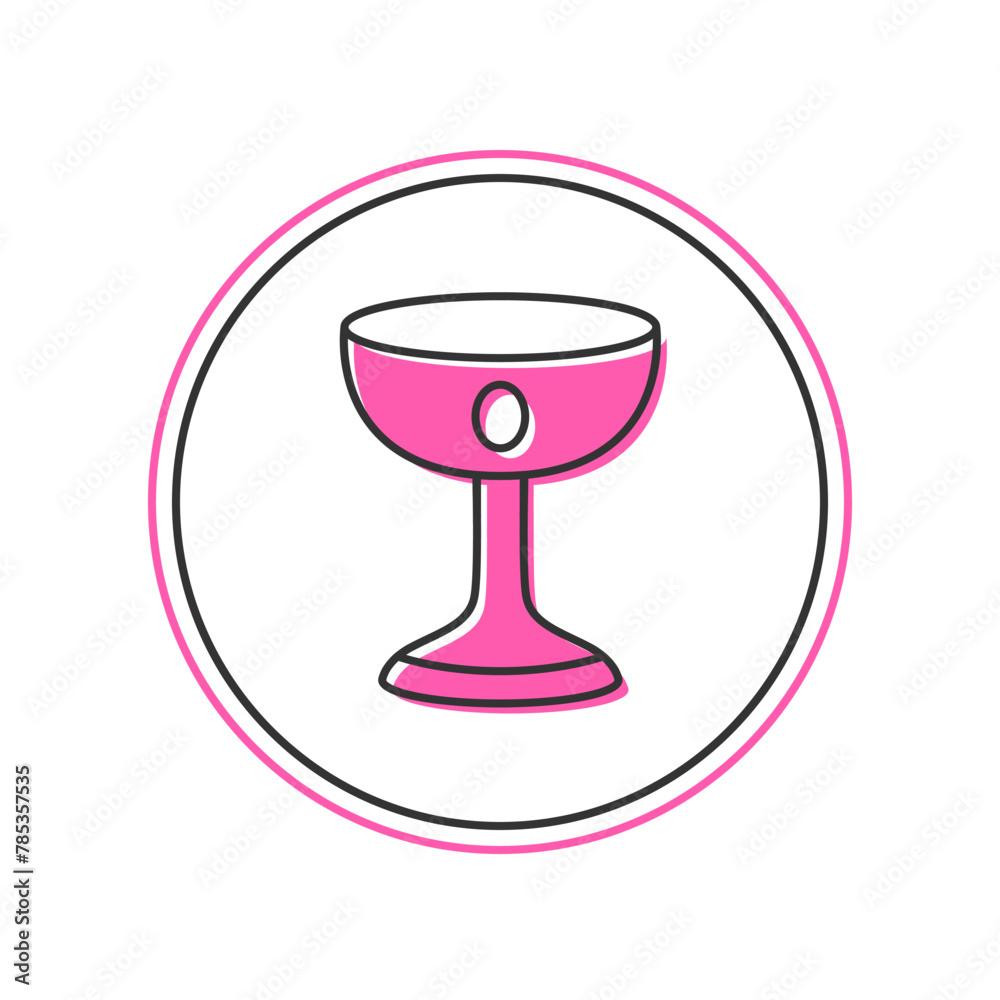 Filled outline Christian chalice icon isolated on white background. Christianity icon. Happy Easter. Vector Filled outline Christian chalice icon isolated on white background. Christianity icon. Happy Easter. Vector
