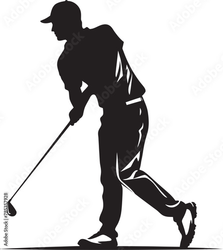 Fairway Finesse Golf Player Vector Design