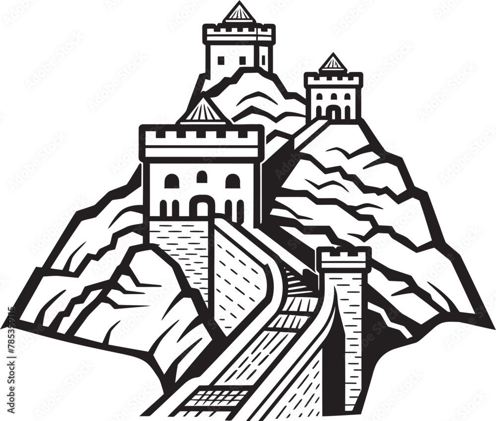 Great Wall Vector Dusks Tranquility