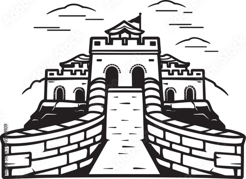 Great Wall Vector A Journey through Time and Space