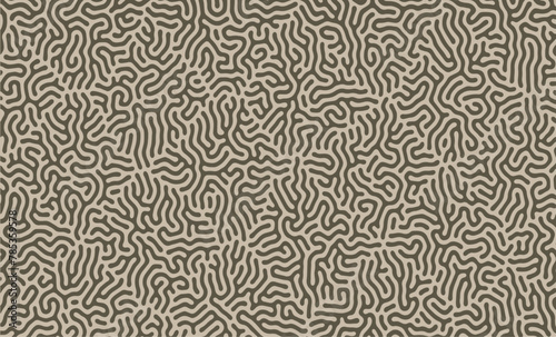 Green and Brown turing lines organic shape patterns background design with elegant pattern