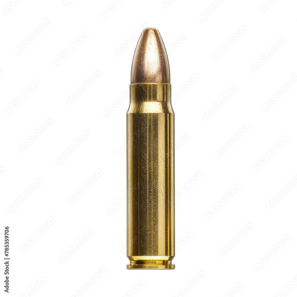 Close-up of a Single Rifle Bullet, Symbolizing Security and Defense Concepts. Close-up of a Single Rifle Bullet, Symbolizing Security and Defense Concepts.