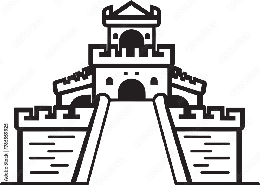 Great Wall Vector A Journey through the Chronicles of China