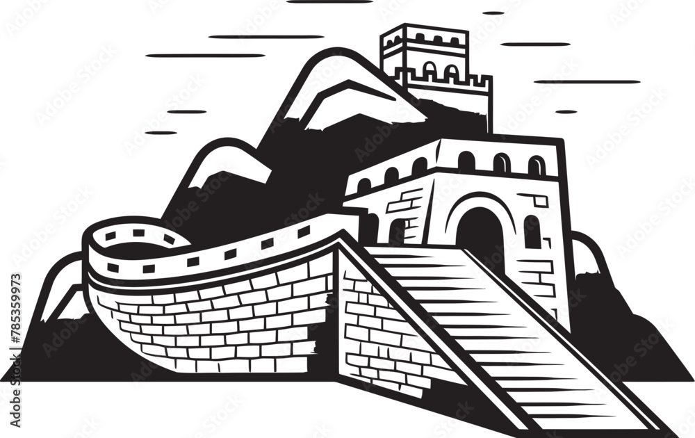 Great Wall Vector Gateway to Chinas Timeless Majesty