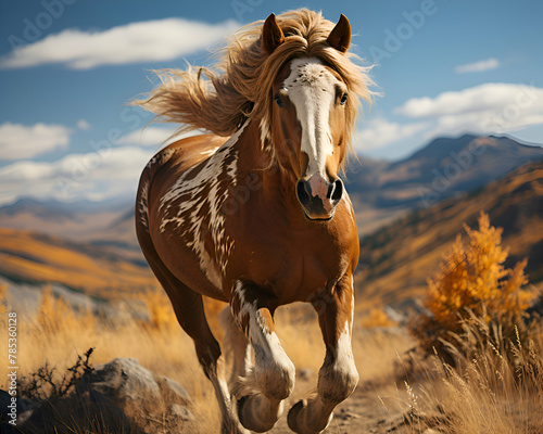 Beautiful Horse in the Mountains