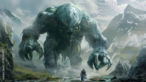 Fantasy giant monster in concept Norse Mythology