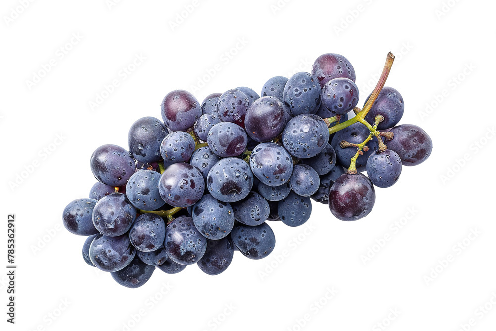 grapevine, Grapes, on isolated transparent background ,top view grapevine, Grapes, on isolated transparent background ,top view