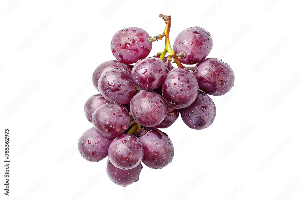 grapevine, Grapes, on isolated transparent background ,top view grapevine, Grapes, on isolated transparent background ,top view