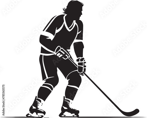 Master of the Blue Line Hockey Player Vector Design