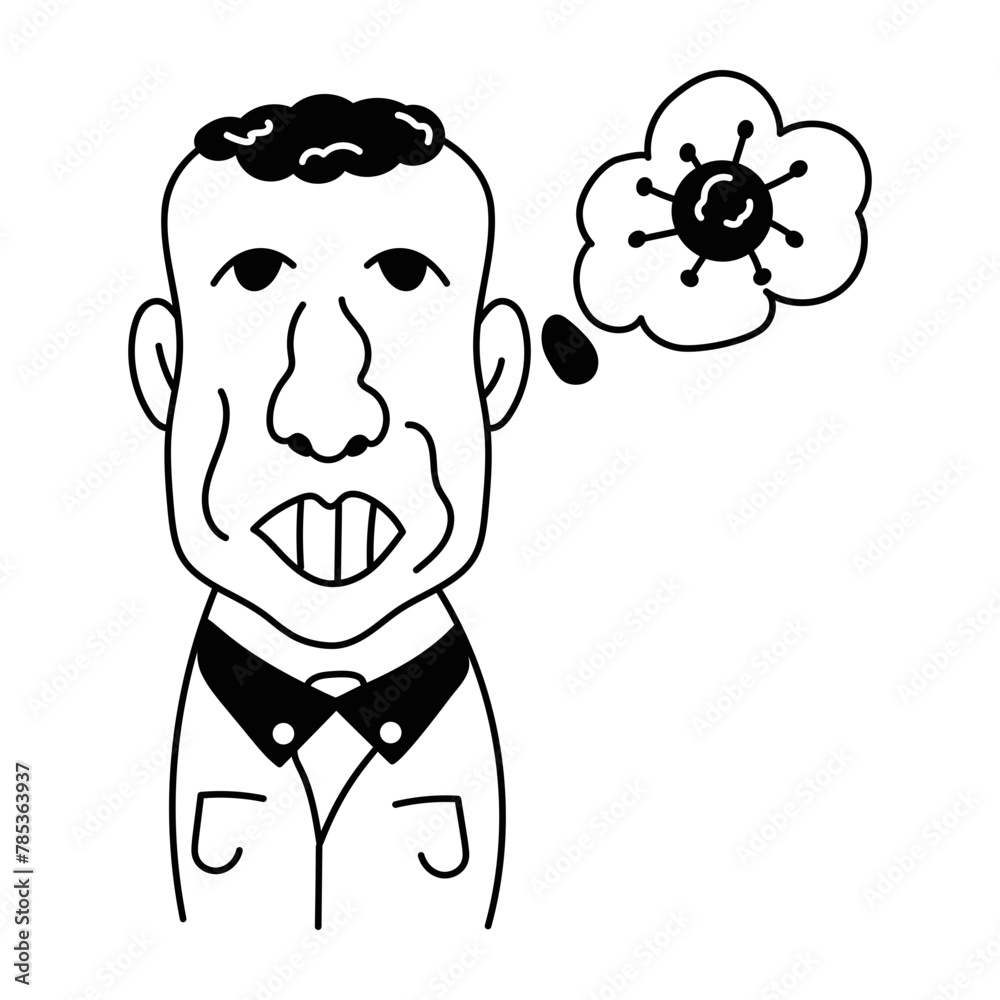 Ready to use doodle avatar of a microbiologist Ready to use doodle avatar of a microbiologist