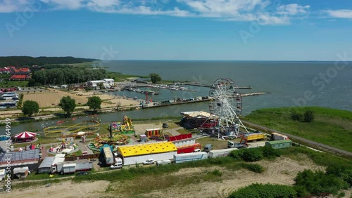 Amusement Park Port Krynica Morska Wesole Miasteczko Aerial View Poland