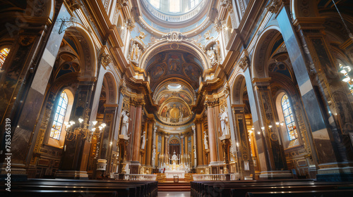 Interiors of the Church of the Gesu Chiesa del Gesu 