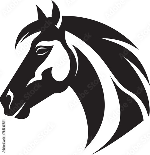 Stallion Spirit Equestrian Logo Vector Illustration with Dynamic Energy © The biseeise