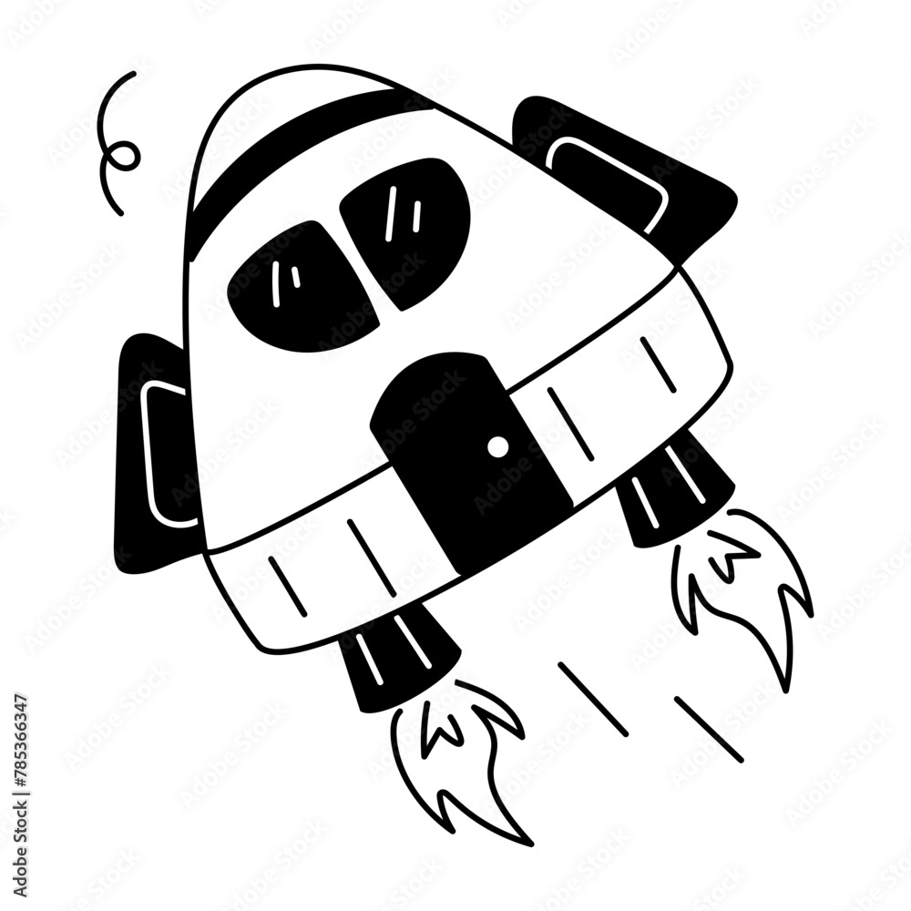 © Prosymbols - Ready to use glyph icon of a space capsule © Prosymbols - Ready to use glyph icon of a space capsule