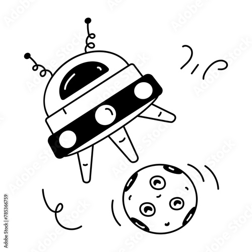 Download glyph icon of ufo attack 