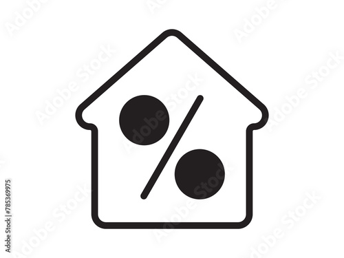 Icon a house representation, isolated against a clean background. This simple vector symbol evokes a sense of warmth and security, embodying the concept of home.