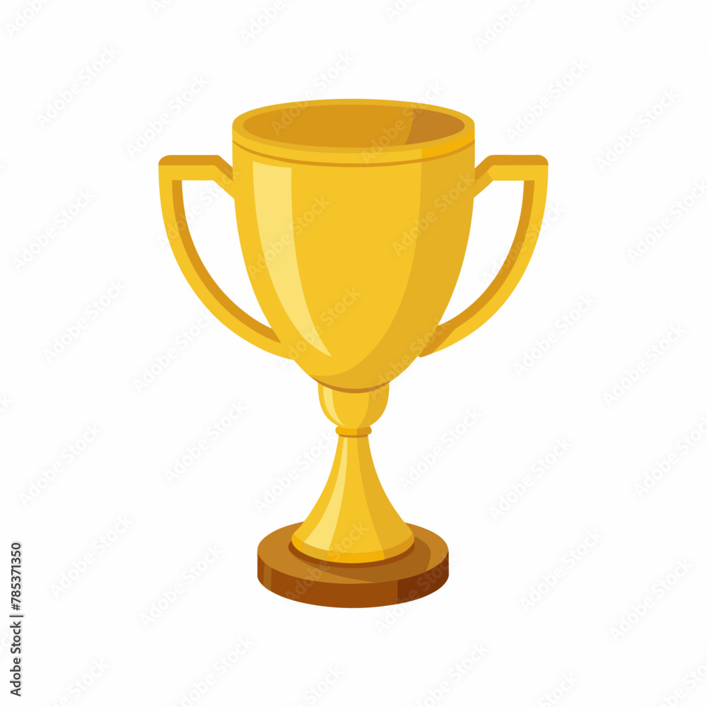 A vector icon of a cartoon game user interface element. For creating a mobile graphical interface with The winner's gold cup highlighted on a white background A vector icon of a cartoon game user interface element. For creating a mobile graphical interface with The winner's gold cup highlighted on a white background