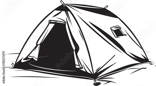 Adventure Awaits Indoors Tent Vector Illustration for Indoor Explorations