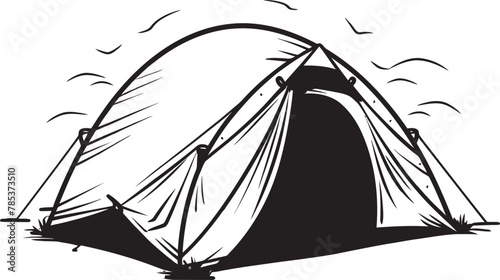 Indoor Wilderness Wonders Tent Vector Illustration for Homebound Explorers