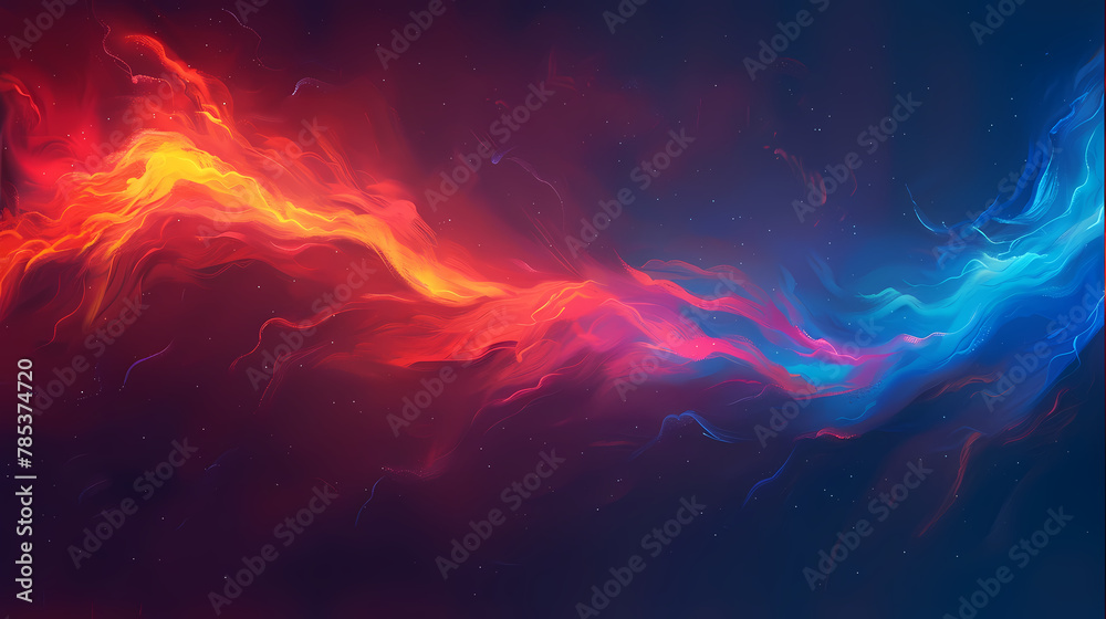 Colorful Design of Red and Blue