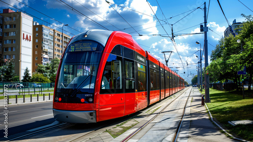 KATOWICE POLAND Red tram model Konstal 105N-2K 