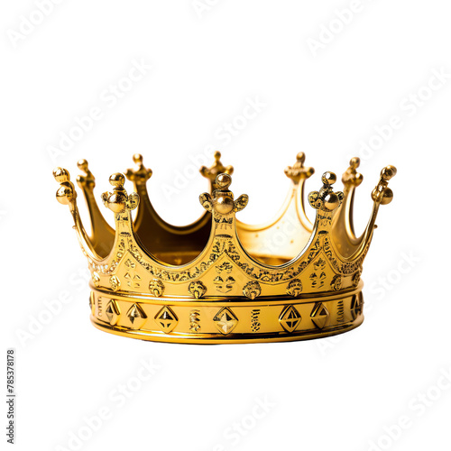 Ornate Golden Crown Showcasing Regal Elegance and Royal Authority, Symbolizing the Concept of Monarchy and Power.