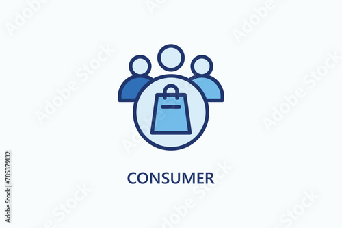 Consumer vector, icon or logo sign symbol illustration