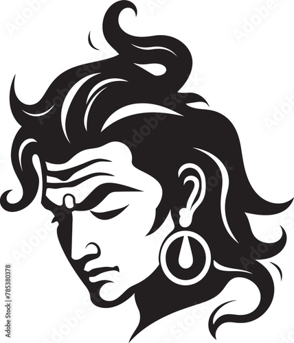 Shiva, The Meditator of Strength Vector Illustration