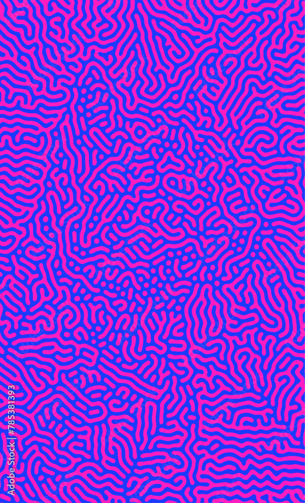 Purple Turing reaction diffusion pattern with abstract motion