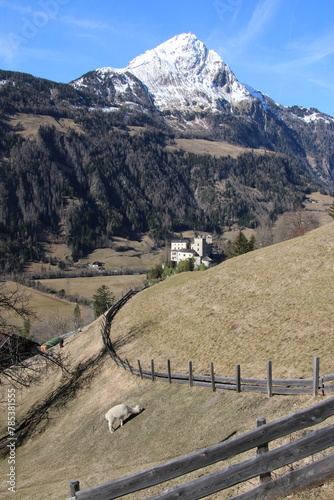 landscape in the alpine mountains