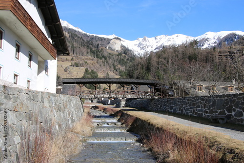 dam in the alpine mountains
