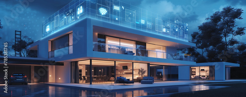 Futuristic generic smart home.