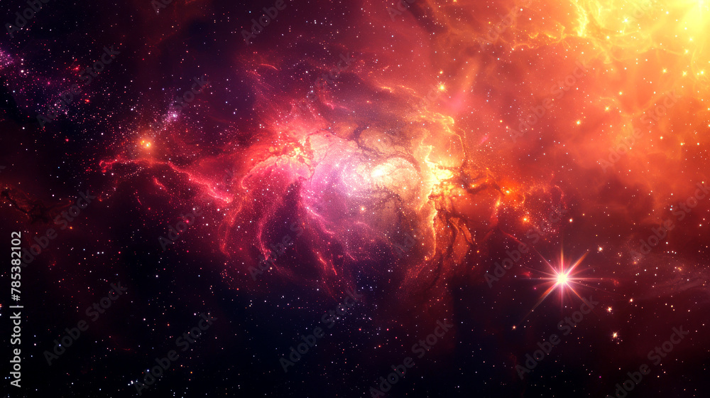 Naklejka premium background field stars in deep space and galaxies