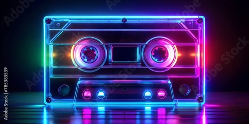 90s Nostalgia Awakens with Vibrant Cassette Tape, a Musical Time Capsule.