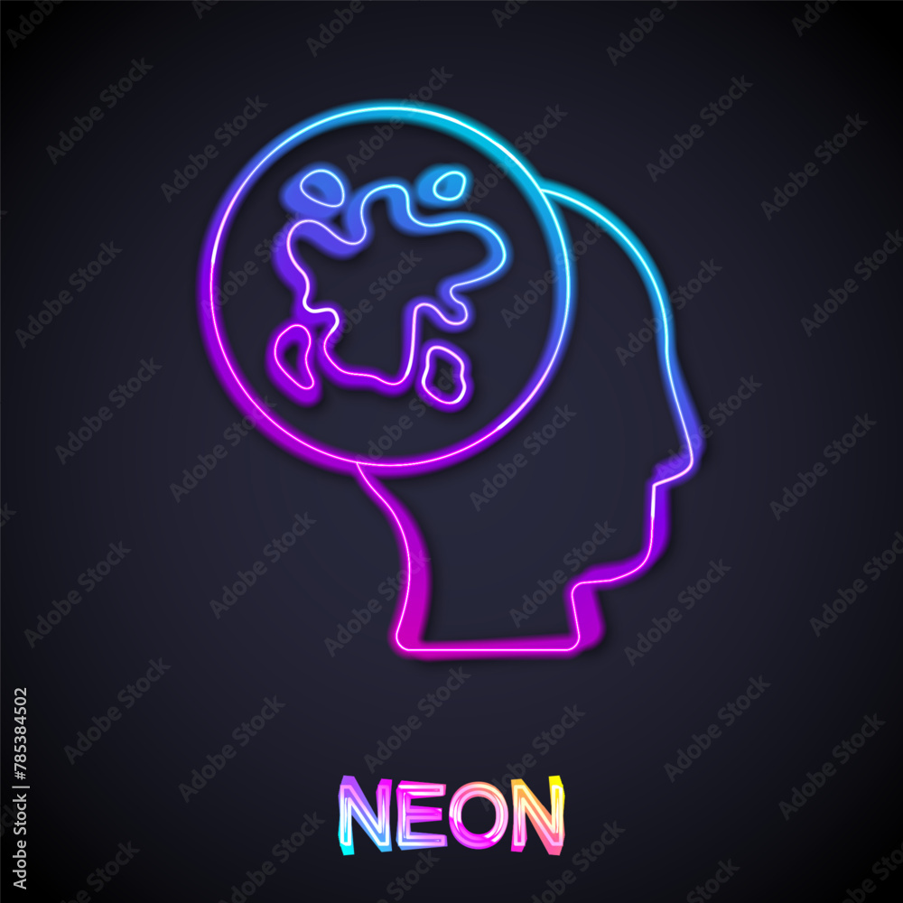 Glowing neon line Paint spray icon isolated on black background. Vector Glowing neon line Paint spray icon isolated on black background. Vector