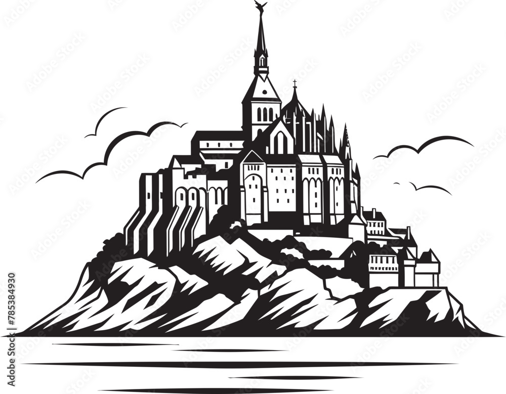 Mont Saint Box Vector Illustration Spectacle