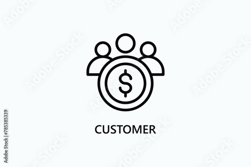 Customer vector, icon or logo sign symbol illustration