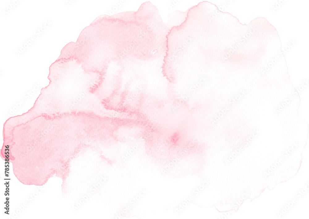 Light pink watercolor stains.
