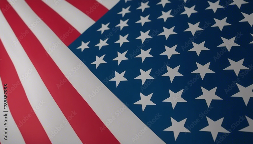 Fototapeta premium American Flag Wave Memorial Day