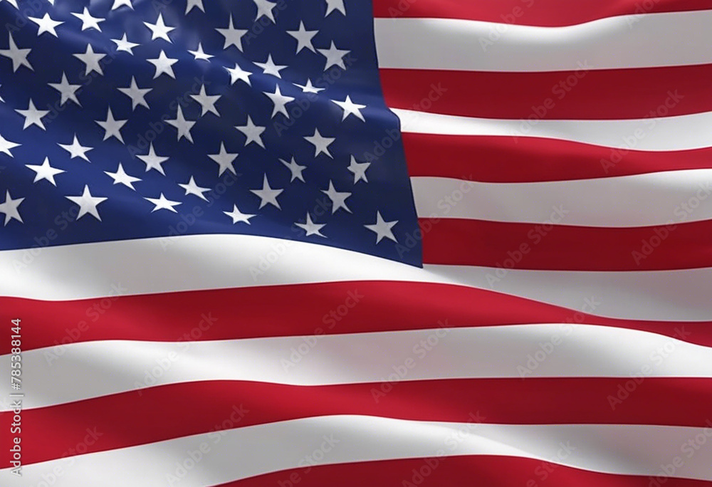 Fototapeta premium National Flag Of United States