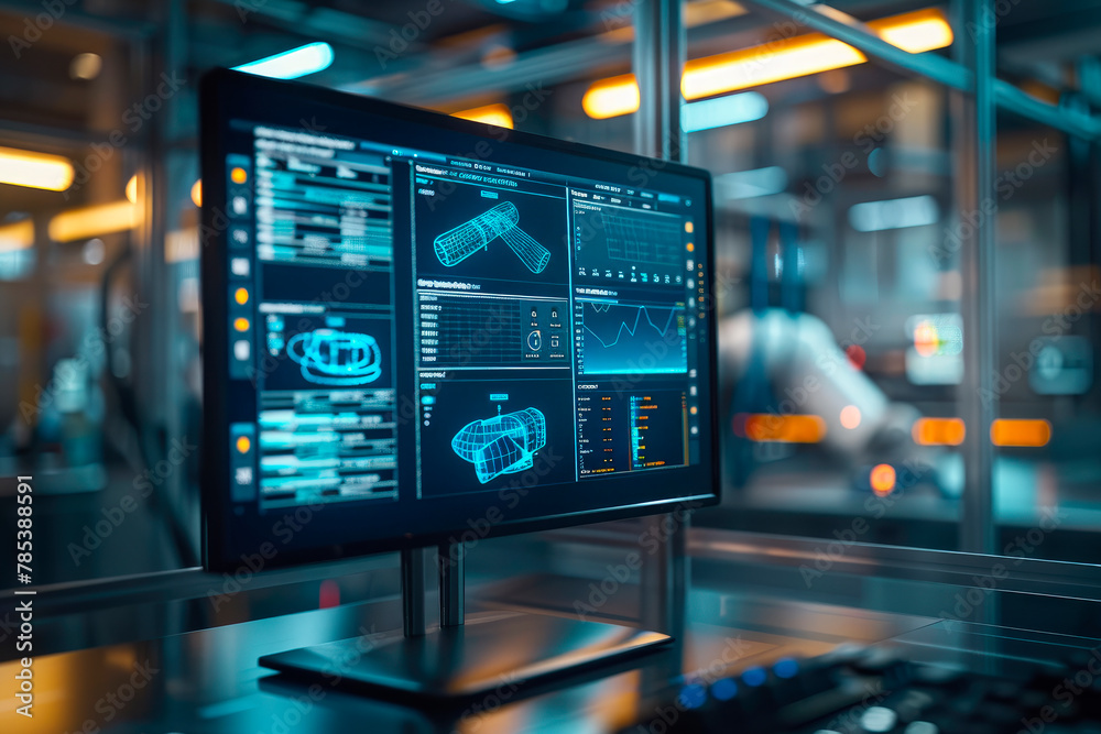 Computer real time monitoring production process in an advanced manufacturing plant. Computer real time monitoring production process in an advanced manufacturing plant.