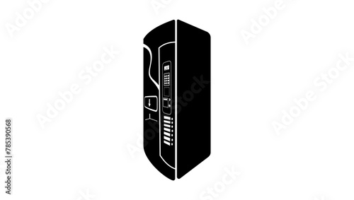 Vending Machine,  black isolated silhouette
