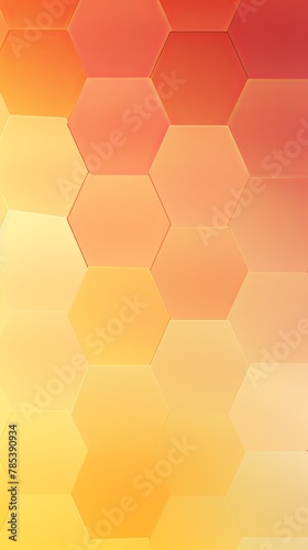Peach and yellow gradient background with a hexagon pattern in a vector illustration