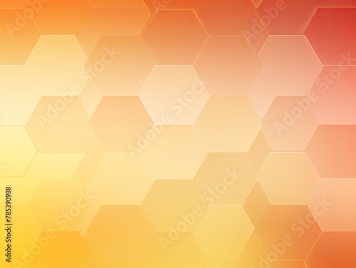 Peach and yellow gradient background with a hexagon pattern in a vector illustration