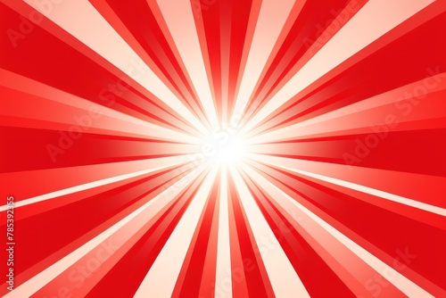 Red abstract rays background vector presentation design template with light grey gradient sun burst shape pattern