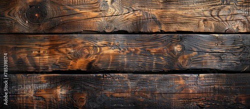 Detailed view of a rustic wooden wall with peeling paint  showcasing intricate textures and natural wood patterns.