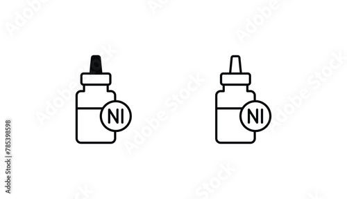 Nicotine icon design with white background stock illustration