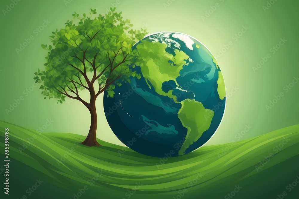Earth day background with copy space