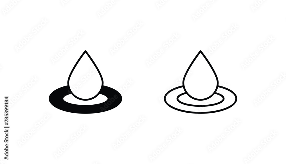 Fototapeta premium Liquid icon design with white background stock illustration