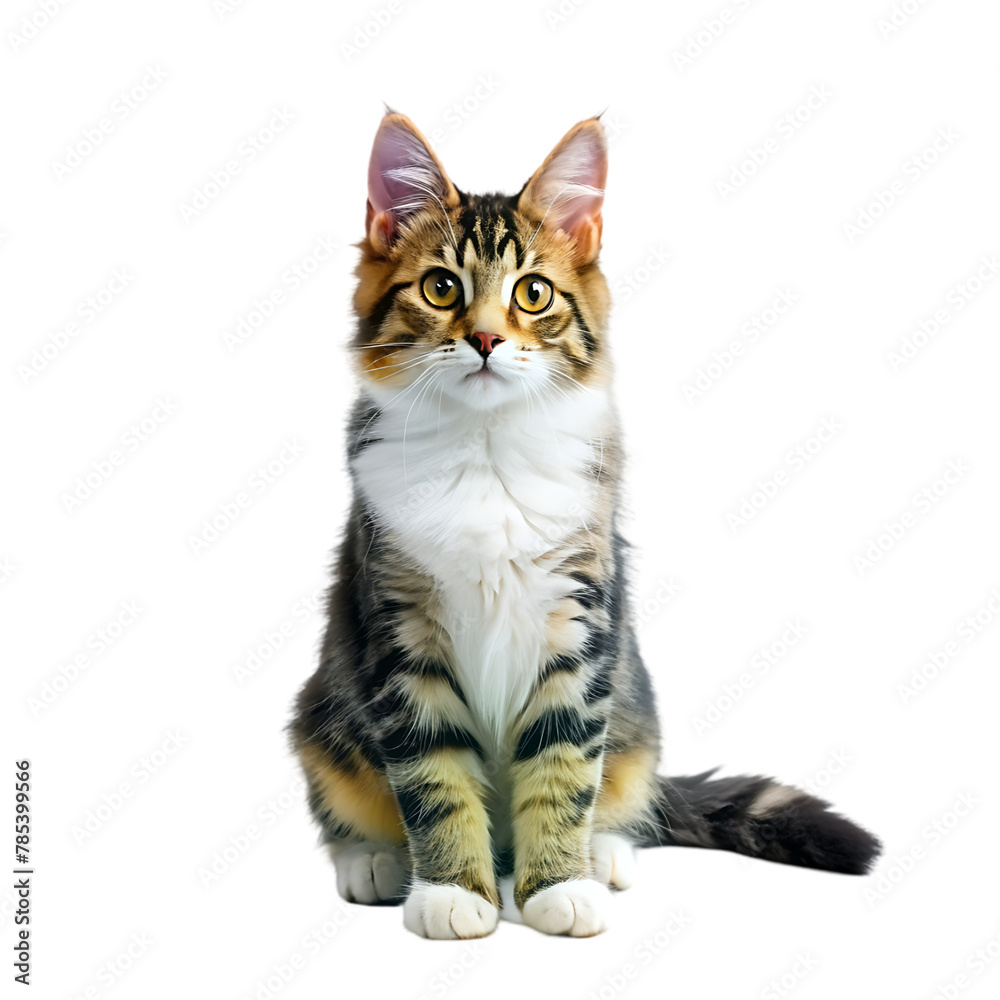 beautiful cat portrait isolated